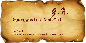 Gyorgyevics Noémi névjegykártya